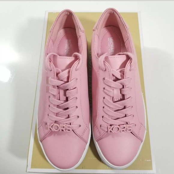 Michael Kors Harper Lace Up Pink Leather Sz 6 NIB - Picture 4 of 8
